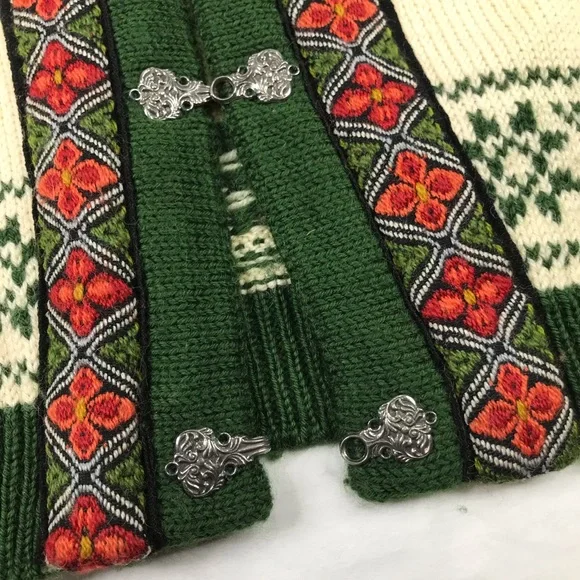Vintage Dale Of Norway Unisex Wool Cardigan Sweater Sz 40 (Small) - Picture 6 of 13
